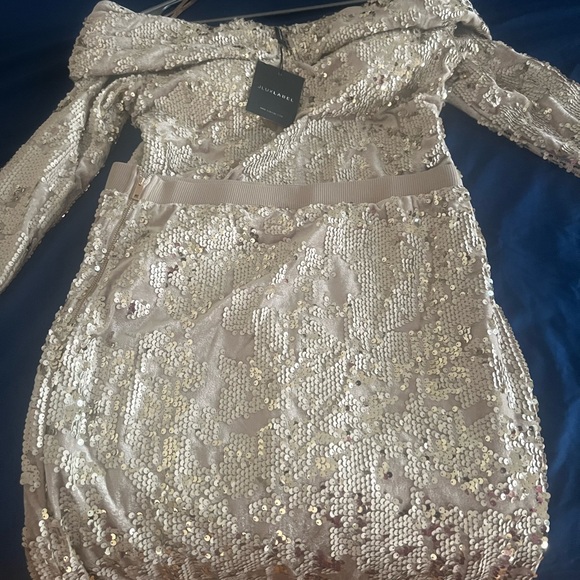 JLUXLABEL Gold Sequin Velvet Skirt Set - Picture 2 of 16